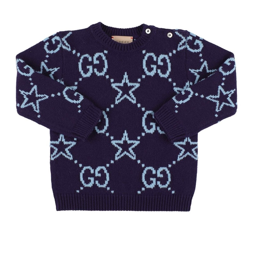 Gucci Intarsia Wool Knit Sweater